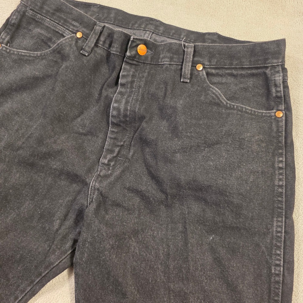 Wrangler Jeans Mens 38x32 (Fits 38x31) Black Cowboy Cut Workwear Streetwear